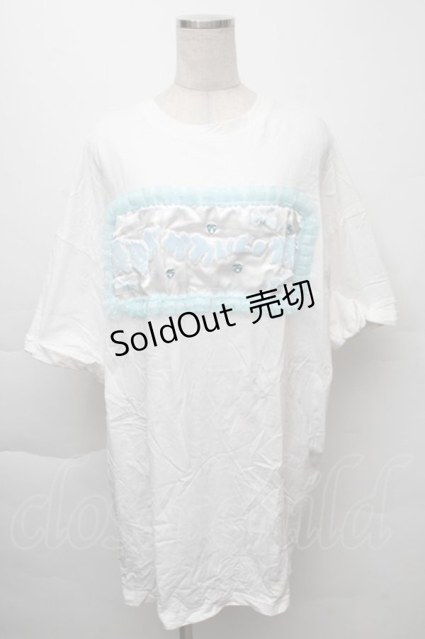 画像1: Jamie エーエヌケー / 憂鬱なかわいい世界Tシャツ  白ｘサックス S-25-12-07-023-LO-TO-HR-ZS (1)