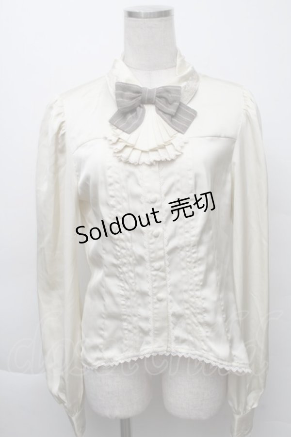 画像1: Hoshibako Works / 襟刺繍ブラウス  オフ S-25-12-07-024-LO-BL-AS-ZS (1)
