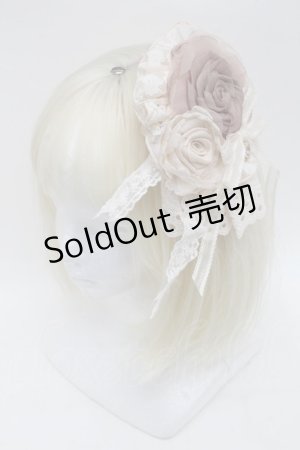 画像: Hoshibako Works / 小夜啼鳥と薔薇 リボンローズクリップ  くすみピンク S-25-12-07-004-LO-AC-AS-ZS