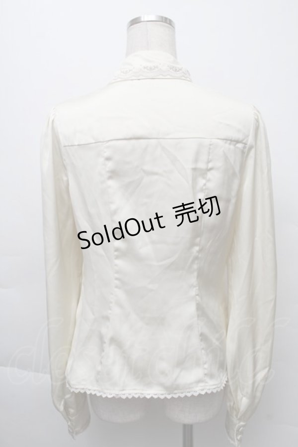 画像2: Hoshibako Works / 襟刺繍ブラウス  オフ S-25-12-07-024-LO-BL-AS-ZS (2)