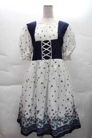 画像: HirokoTokumine / アルプスワンピース  白ｘ紺 S-25-12-08-038-LO-OP-AS-ZS