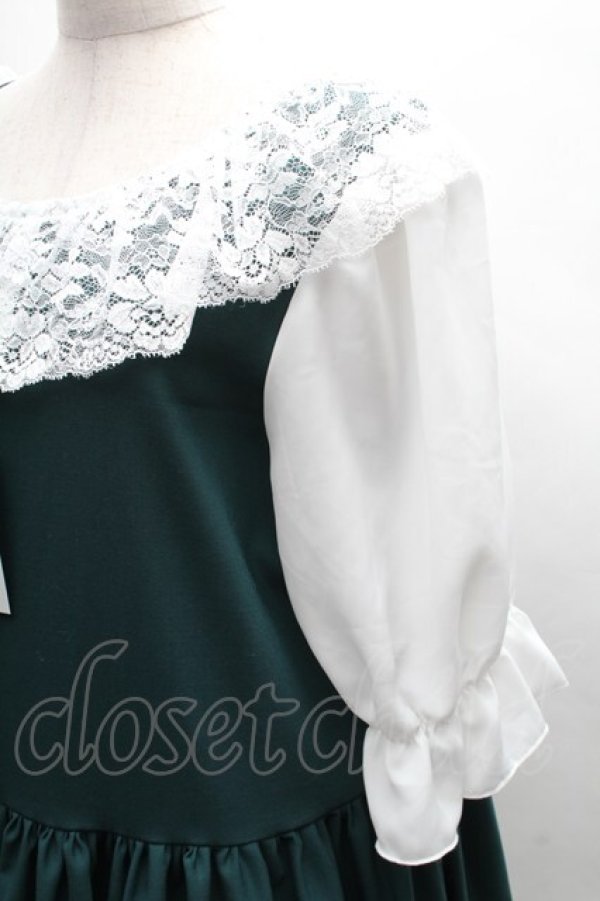画像3: HirokoTokumine / レースカラーワンピース  グリーン S-25-12-08-039-LO-OP-AS-ZT516 (3)