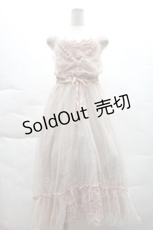 画像: axes femme / チュールレース重ねキャミワンピース M アワピンク S-25-12-08-040-AX-OP-HR-ZS