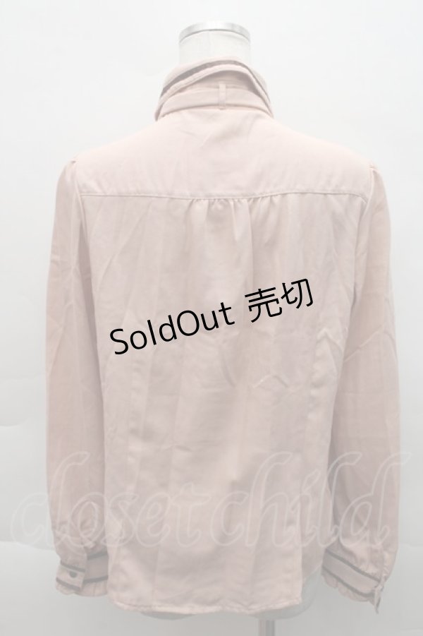 画像2: axes femme / フロントフリル長袖ブラウス M アワピンク S-25-12-08-005-AX-BL-HR-ZS (2)