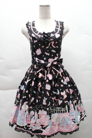 画像: Angelic Pretty / ドリーミィドールハウスラウンドジャンパースカート  黒 S-25-12-08-046-AP-OP-AS-ZS