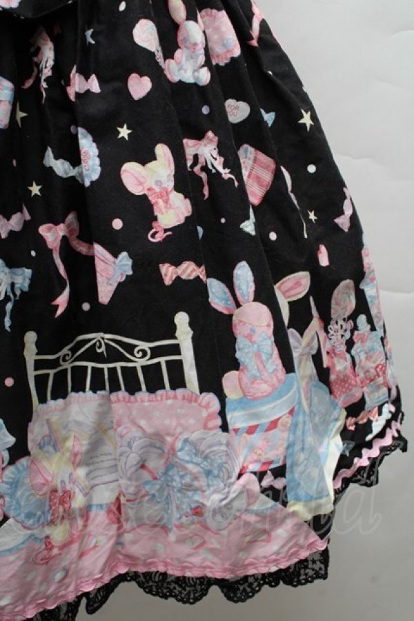 画像4: Angelic Pretty / ドリーミィドールハウスラウンドジャンパースカート  黒 S-25-12-08-046-AP-OP-AS-ZS (4)