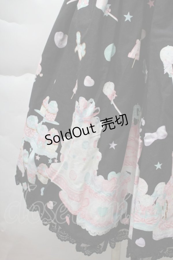 画像5: Angelic Pretty / Decoration Dream後ろフリルジャンパースカート  黒 S-25-12-08-047-AP-OP-AS-ZS (5)