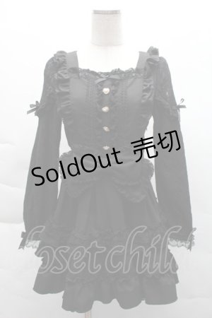 画像: LIZ LISA / ティアラリボンティアードワンピース  黒 S-25-12-08-048-LO-OP-AS-ZS