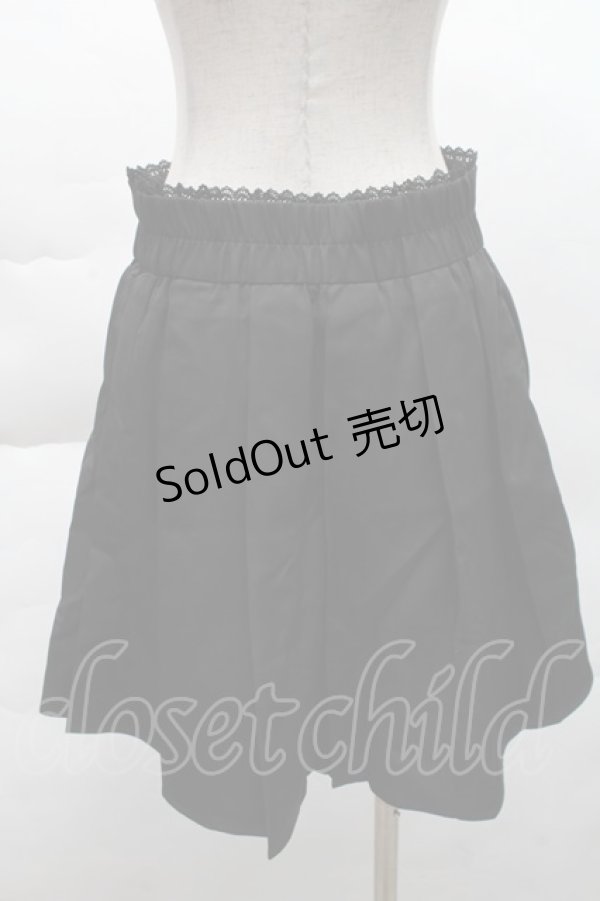 画像2: DearMyLove / ハートジッププリーツスカパン LL 黒 S-25-12-08-052-EL-PA-AS-ZS (2)