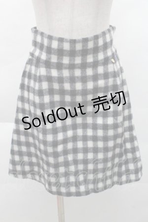 画像: MILK / ウールチェックスカート  黒ｘオフ S-25-12-08-053-ML-SK-AS-ZS