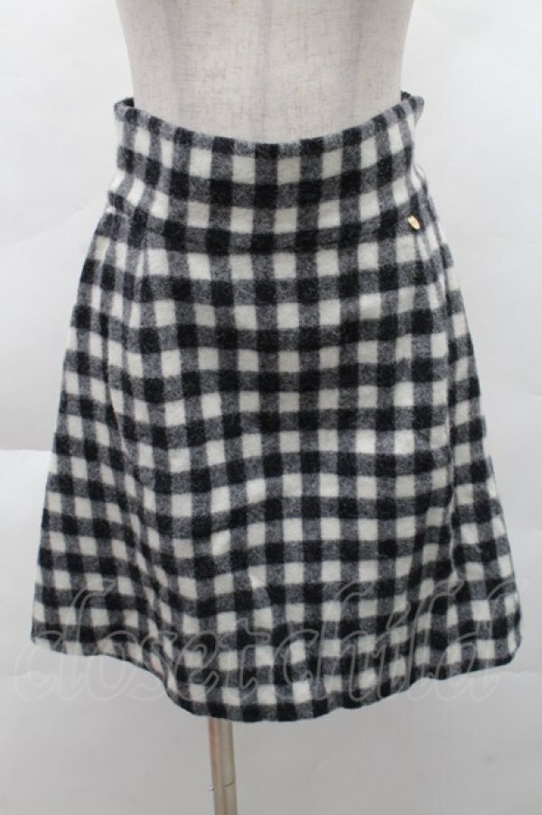 画像1: MILK / ウールチェックスカート  黒ｘオフ S-25-12-08-053-ML-SK-AS-ZS (1)