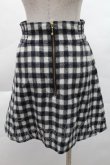 画像2: MILK / ウールチェックスカート  黒ｘオフ S-25-12-08-053-ML-SK-AS-ZS (2)