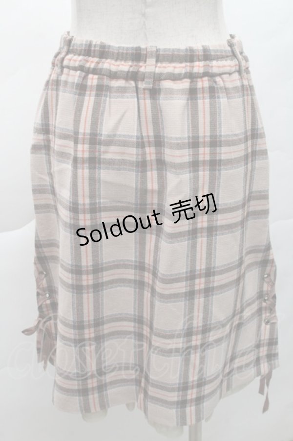 画像2: axes femme / チェックタイトスカート M ベージュ S-25-12-08-054-AX-SK-HR-ZS (2)