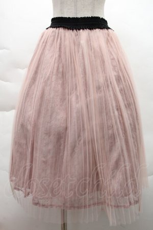 画像: axes femme / チュールプリーツスカート M ピンク S-25-12-08-057-AX-SK-HR-ZS