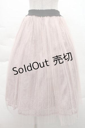 画像: axes femme / チュールプリーツスカート M ピンク S-25-12-08-057-AX-SK-HR-ZS