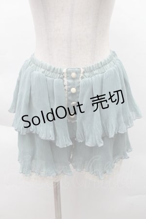 画像: axes femme / 裾レースプリーツキュロット M ミント S-25-12-08-059-AX-PA-HR-ZS