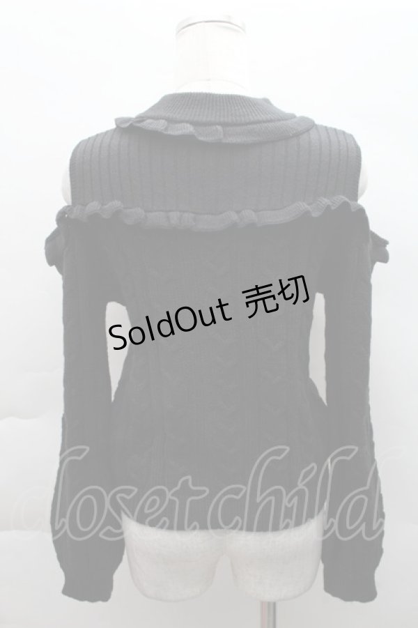 画像2: Ank Rouge / ケーブルニット  黒 S-25-12-08-015-CA-TO-AS-ZS (2)