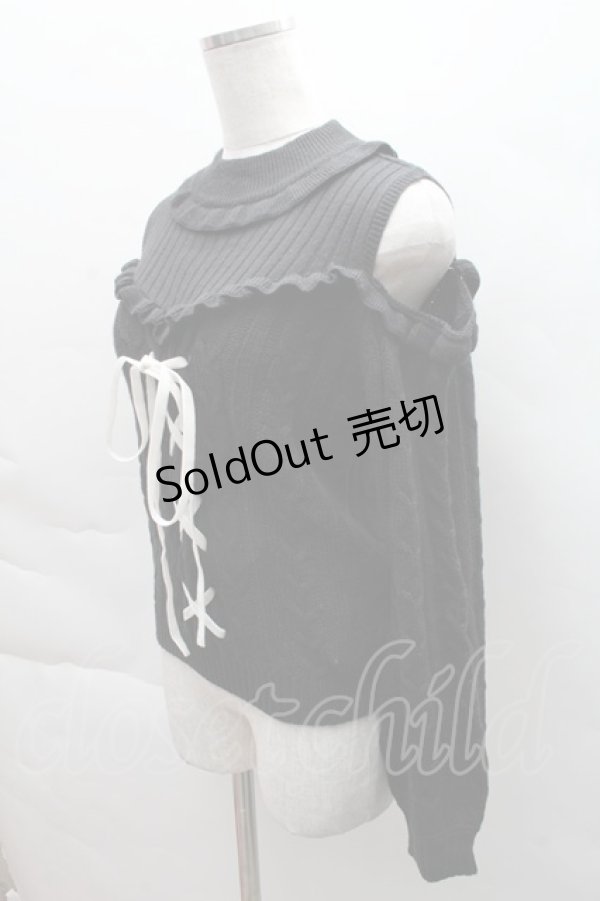 画像3: Ank Rouge / ケーブルニット  黒 S-25-12-08-015-CA-TO-AS-ZS (3)