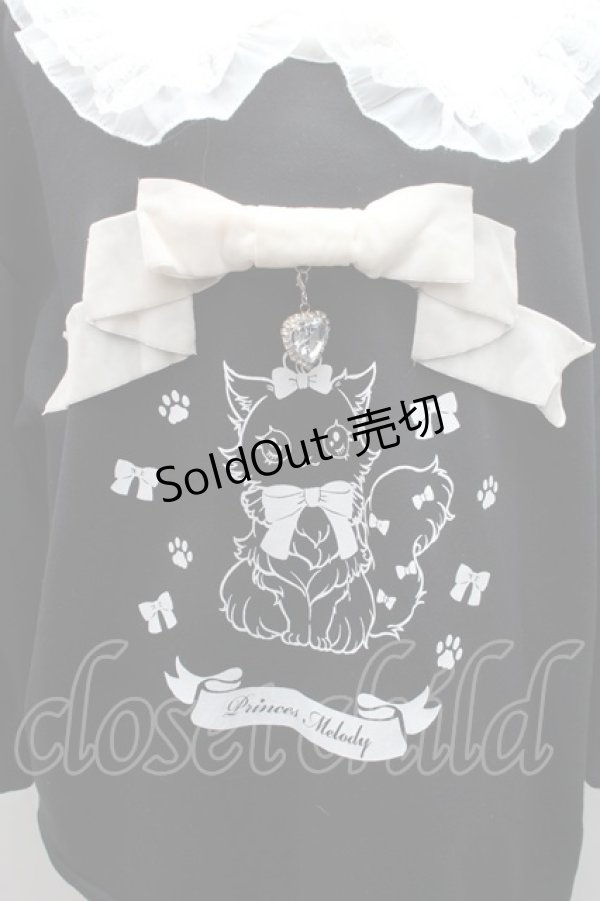画像3: Princess Melody / CATプリントセーラー襟トレーナー  黒Ｘ白 S-25-12-08-017-EL-TO-AS-ZS (3)