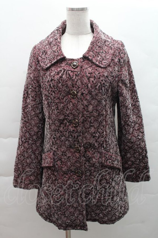 画像1: axes femme / フロッキーコート  パープル S-25-12-08-018-AX-CO-HR-ZTC042 (1)