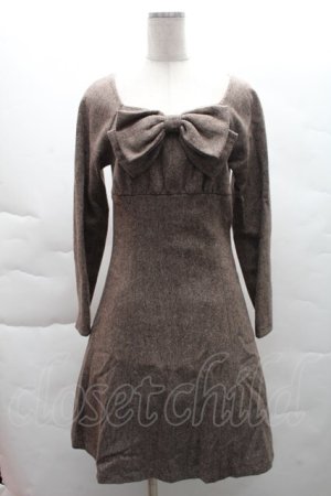 画像: MILK / ツイードワンピース  ブラウン S-25-12-08-021-ML-OP-AS-ZS