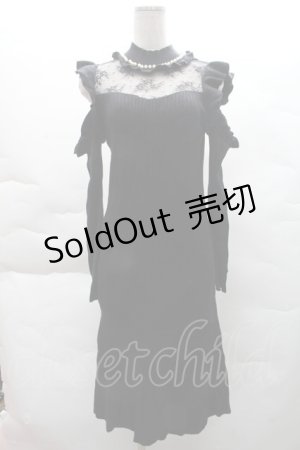 画像: Ank Rouge / ニットワンピース  黒 S-25-12-08-022-CA-OP-AS-ZS