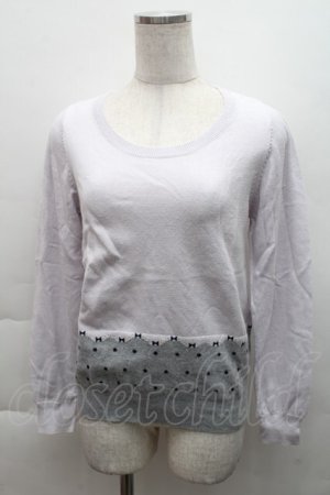 画像: franche lippee black / ニットトップス  グレー S-25-12-08-003-LO-TO-AS-ZS