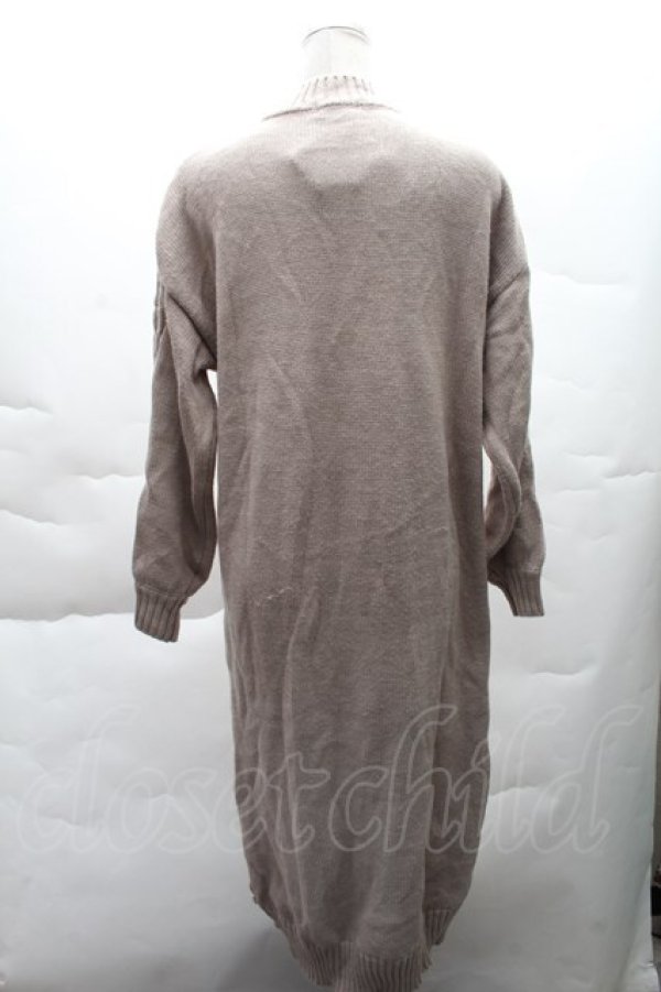 画像2: axes femme / 裾ボタンニットワンピース  ベージュ S-25-12-08-030-AX-OP-AS-ZS (2)