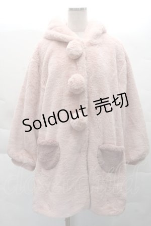 画像: Secret Honey / うさ耳ファーコート  ピンク S-25-12-08-032-CA-OP-HR-ZS