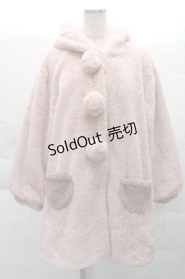 画像1: Secret Honey / うさ耳ファーコート  ピンク S-25-12-08-032-CA-OP-HR-ZS (1)
