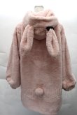 画像2: Secret Honey / うさ耳ファーコート  ピンク S-25-12-08-032-CA-OP-HR-ZS (2)