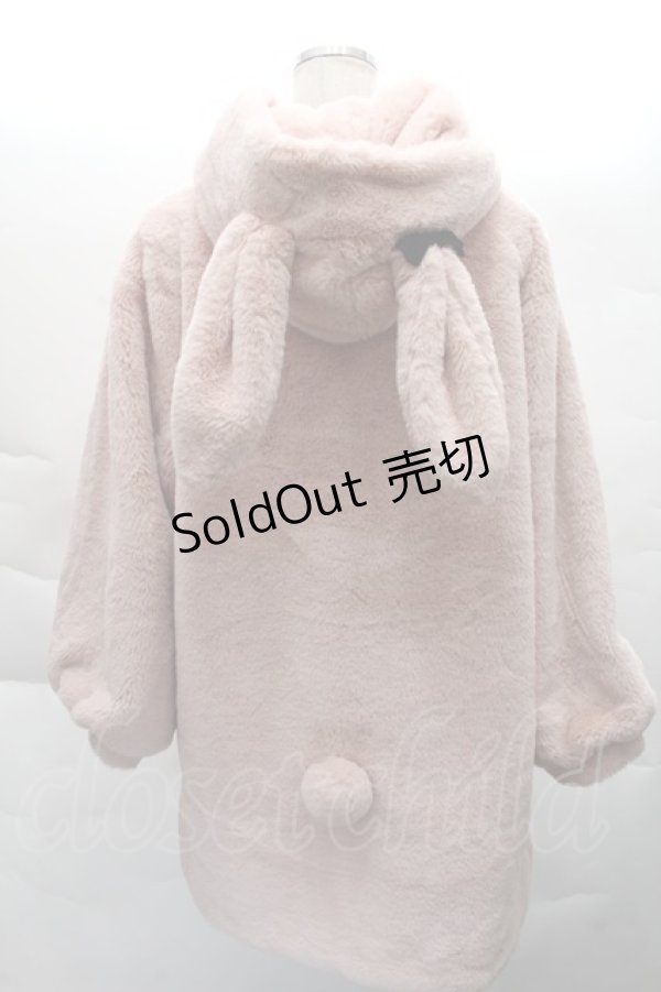 画像2: Secret Honey / うさ耳ファーコート  ピンク S-25-12-08-032-CA-OP-HR-ZS (2)