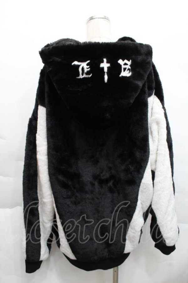 画像2: Amilige / バイカラーファーブルゾン  黒ｘ白 S-25-12-11-045-PU-JA-HR-ZS (2)