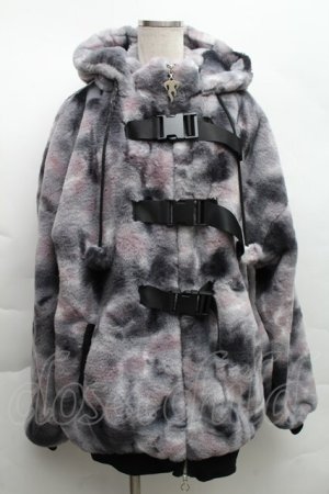 画像: LISTEN FLAVOR / ゲーミング猫耳バックルファーブルゾン  グレー S-25-12-11-046-PU-CO-AS-ZS