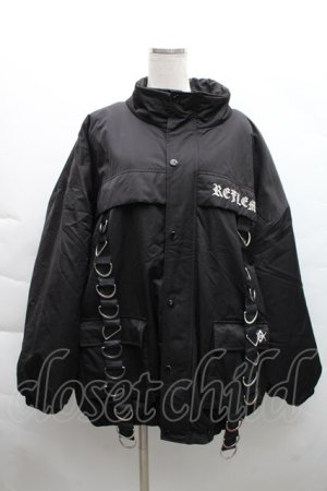 画像: REFLEM / ミリタリー中綿ブルゾン  黒 S-25-12-11-048-PU-JA-HR-ZS