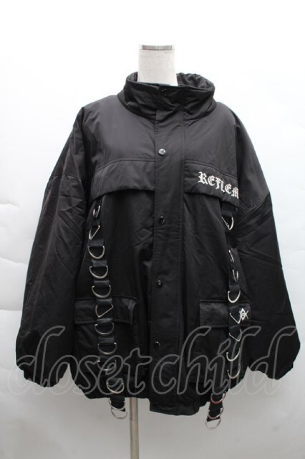 画像1: REFLEM / ミリタリー中綿ブルゾン  黒 S-25-12-11-048-PU-JA-HR-ZS (1)