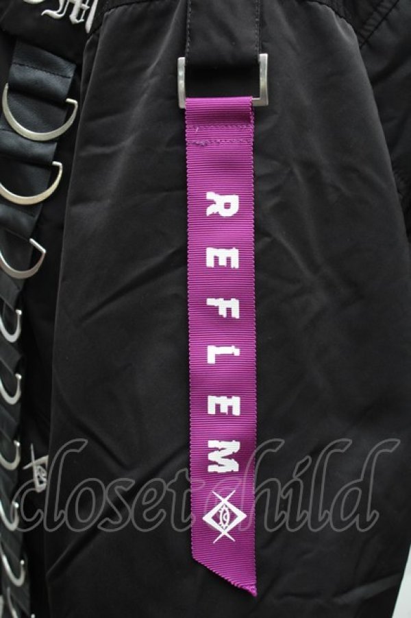 画像4: REFLEM / ミリタリー中綿ブルゾン  黒 S-25-12-11-048-PU-JA-HR-ZS (4)