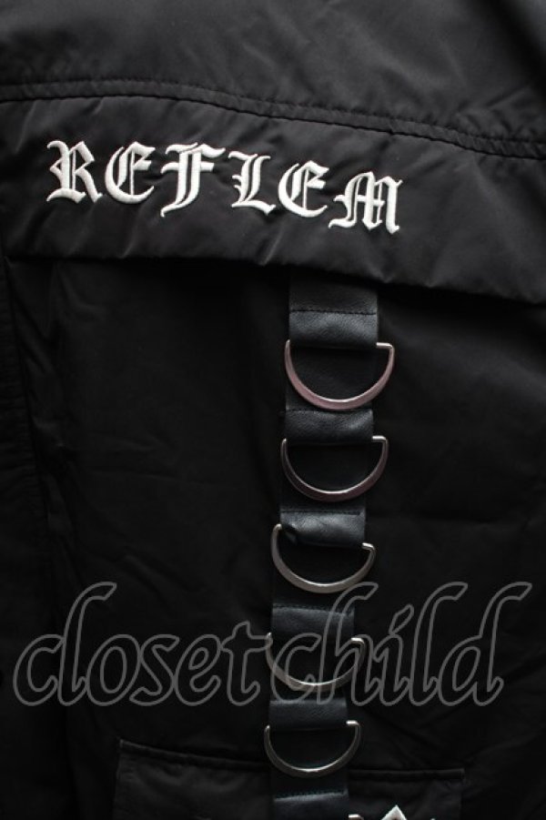 画像5: REFLEM / ミリタリー中綿ブルゾン  黒 S-25-12-11-048-PU-JA-HR-ZS (5)