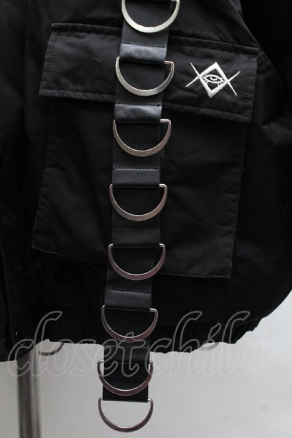 画像6: REFLEM / ミリタリー中綿ブルゾン  黒 S-25-12-11-048-PU-JA-HR-ZS (6)