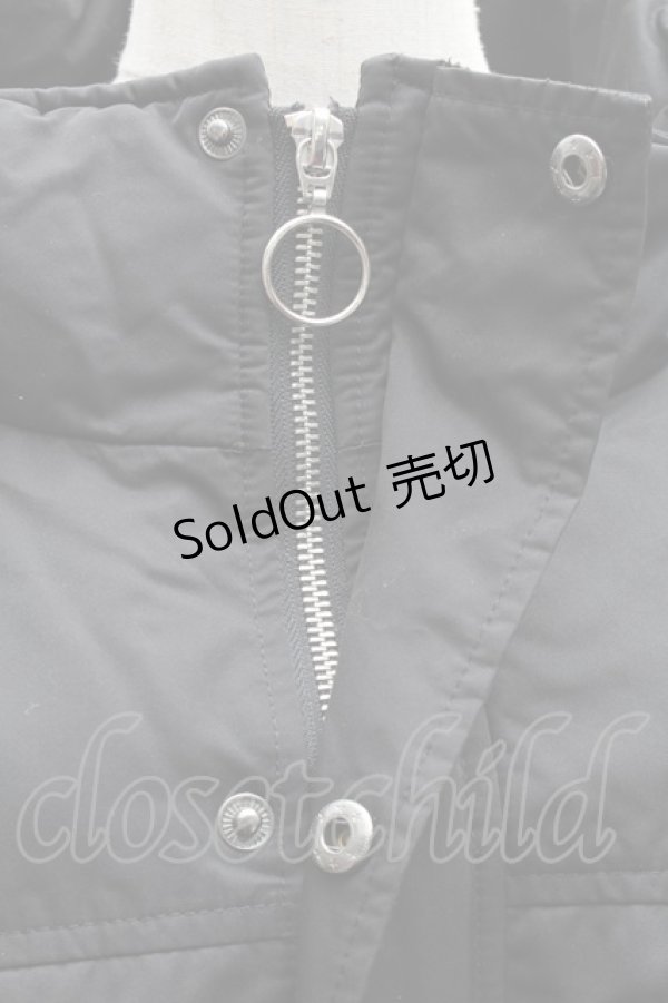 画像7: REFLEM / ミリタリー中綿ブルゾン  黒 S-25-12-11-048-PU-JA-HR-ZS (7)