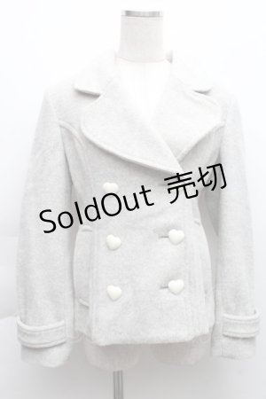 画像: MILK / ハートボタンコート  グレー S-25-12-11-050-ML-CO-AS-ZS