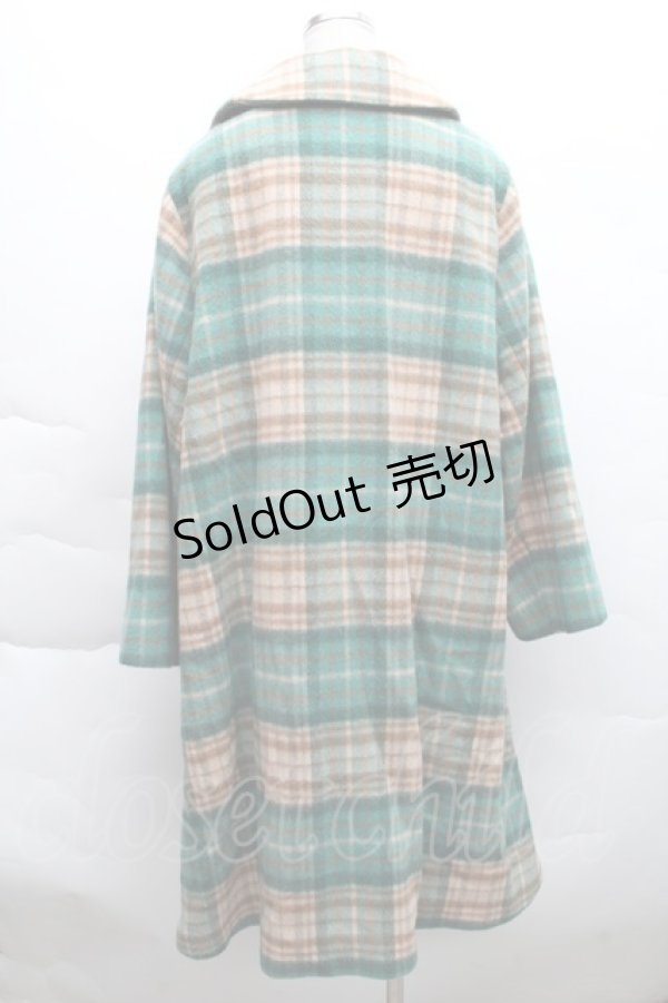 画像2: Jane Marple / タータンチェックコート  グリーン S-25-12-11-051-JM-CO-HR-ZS (2)