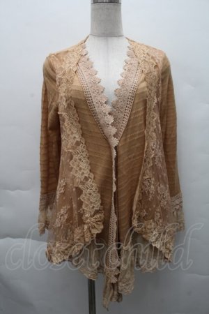 画像: axes femme / レース重ねニットカーディガン   S-25-12-11-006-AX-TO-HR-ZS