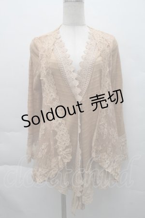 画像: axes femme / レース重ねニットカーディガン   S-25-12-11-006-AX-TO-HR-ZS