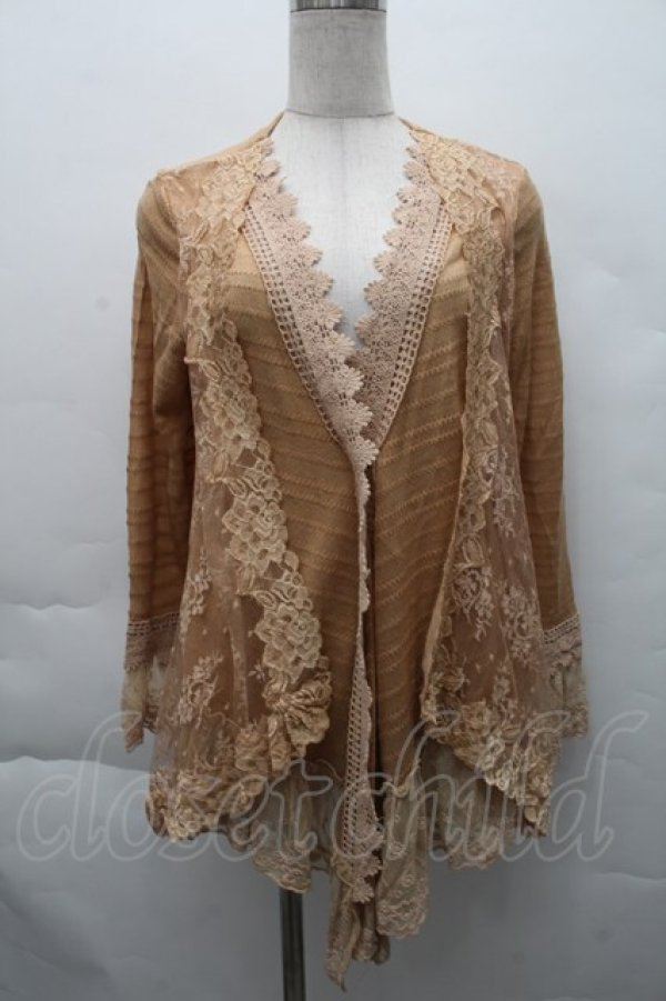 画像1: axes femme / レース重ねニットカーディガン   S-25-12-11-006-AX-TO-HR-ZS (1)