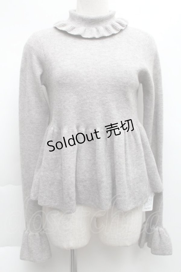 画像1: Candy Stripper / ハイネックニットトップス  グレー S-25-12-11-060-PU-TO-AS-ZS (1)