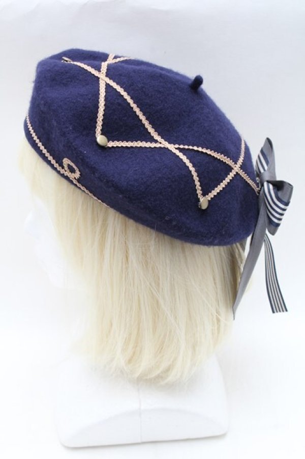 画像2: metamorphose / Magical classベレー帽  ネイビー S-25-12-11-001-ME-AC-HR-ZS (2)