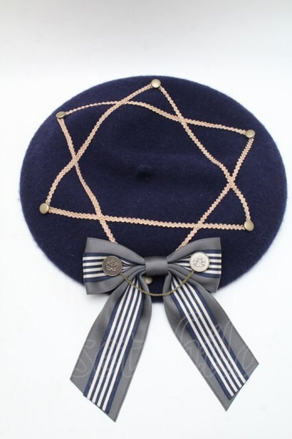 画像4: metamorphose / Magical classベレー帽  ネイビー S-25-12-11-001-ME-AC-HR-ZS (4)