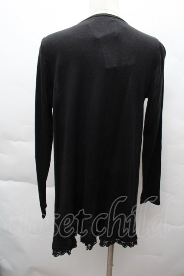 画像2: axes femme / ストーン付きカーディガン  黒 S-25-12-11-021-AX-TO-HR-ZS (2)