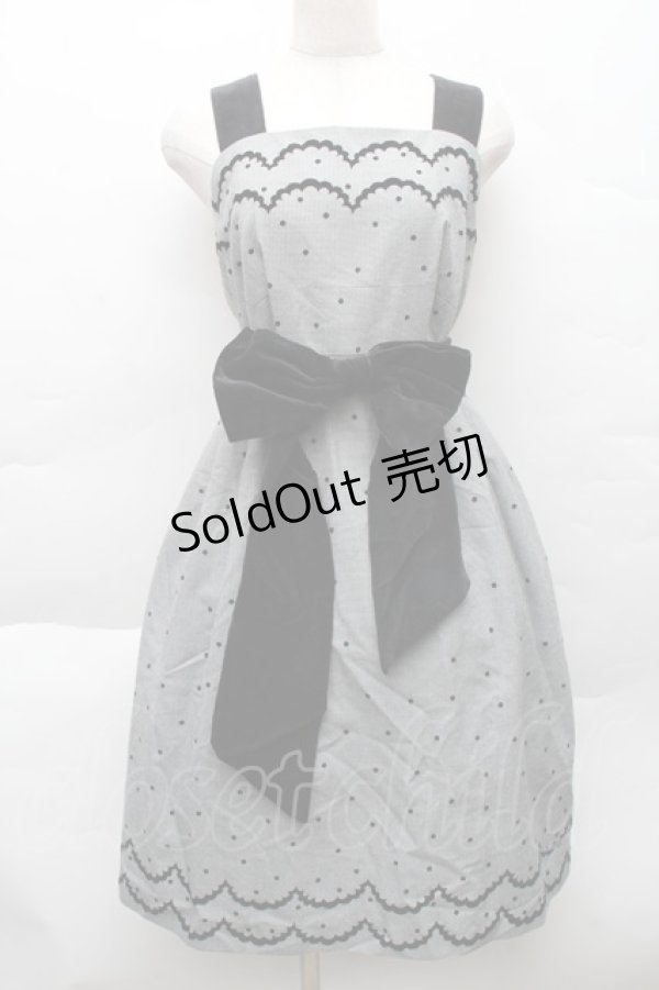 画像1: MILK / フロッキードットジャンパースカート  グレー S-25-12-11-025-ML-OP-AS-ZS (1)